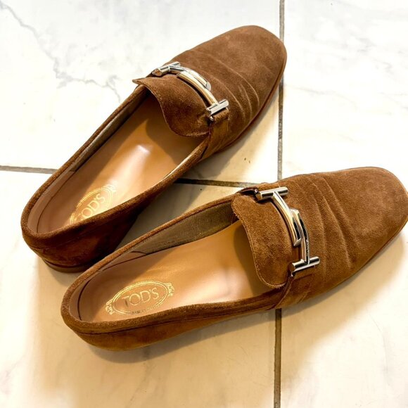 Brown Tod Suede Loafer 8.5 - Picture 2 of 6